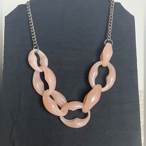 Loft Vintage Art Deco Women’s 22” inch Light Pink Lucite Link Necklace